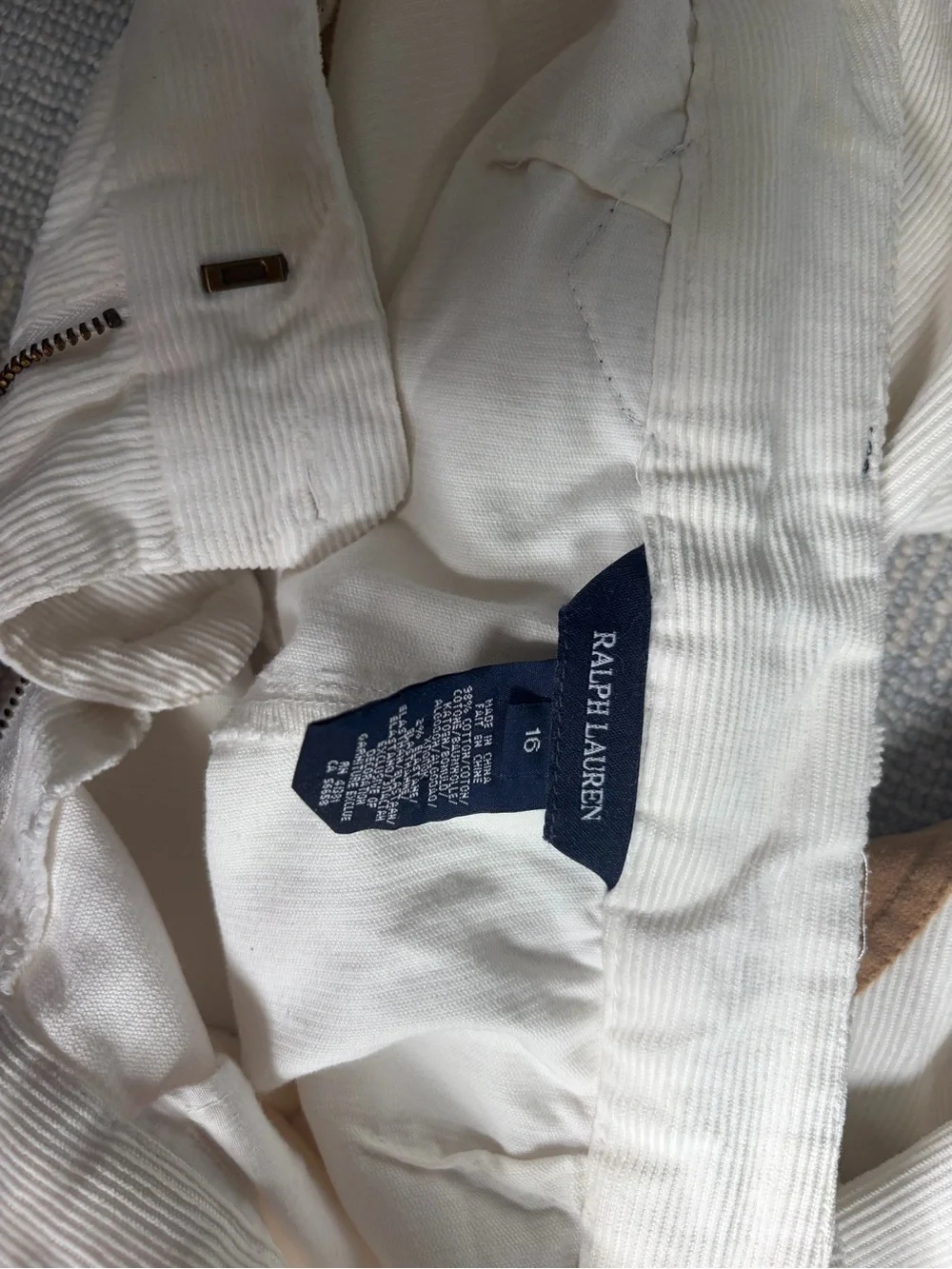 Ralph Lauren Cream pants Skirt with Branded Waist Label